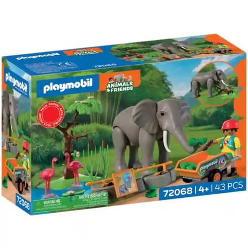 Playmobil 72068 Elefánt állatkerti gondozóval