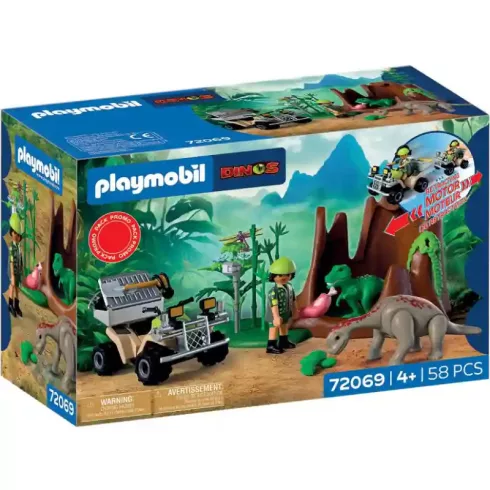 Playmobil 72069 Dinoszauruszok búvóhelye quados kutatóval
