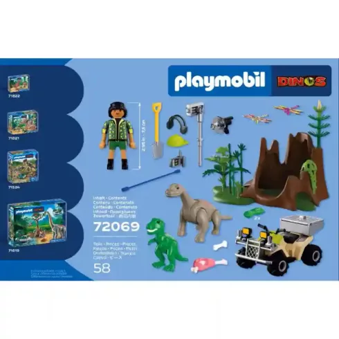 Playmobil 72069 Dinoszauruszok búvóhelye quados kutatóval