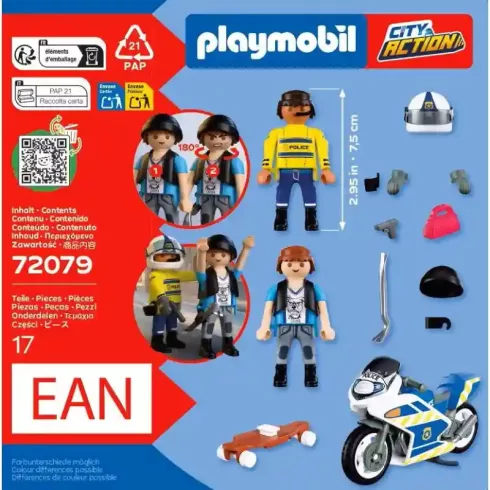 Playmobil 72079 Rendőrségi motoros üldözés