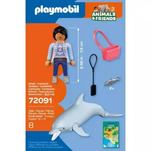 Playmobil 72091 Animals & Friends - Állatkerti delfin és látogató