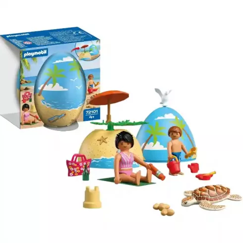 Playmobil 72101 Nyaralás a tengerparton teknőssel húsvéti tojásban