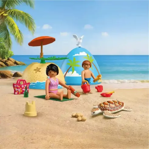 Playmobil 72101 Nyaralás a tengerparton teknőssel húsvéti tojásban