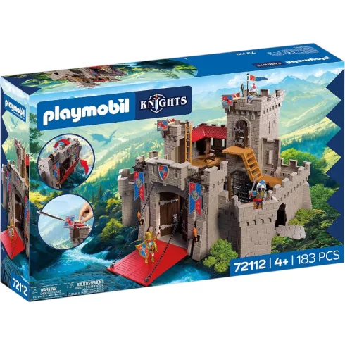 PLAYMOBIL 72112 Nagy Oroszlánlovag-vár dárdavetőkkel és lovagokkal