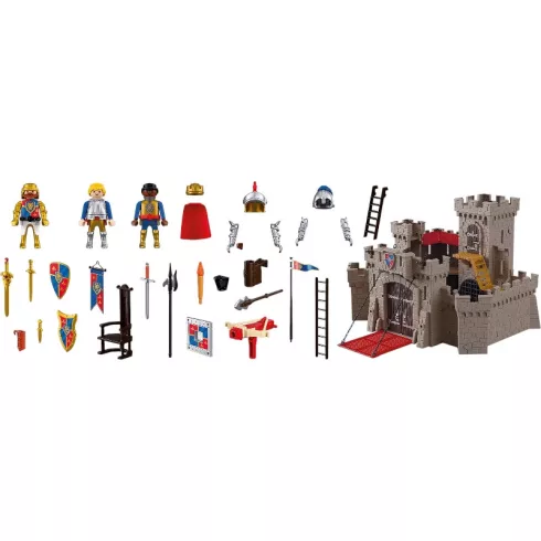 PLAYMOBIL 72112 Nagy Oroszlánlovag-vár dárdavetőkkel és lovagokkal
