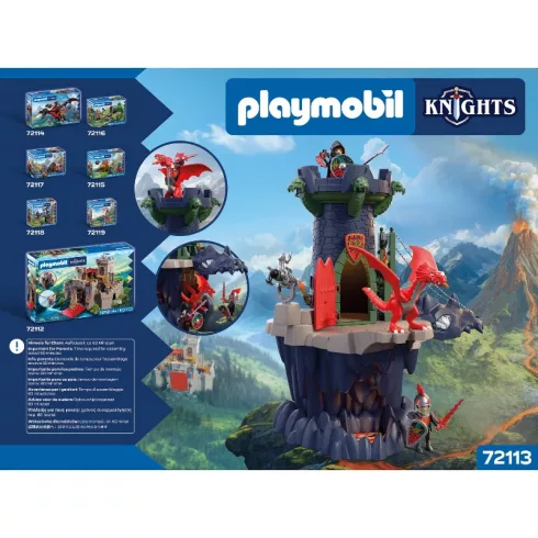 PLAYMOBIL 72113 Sárkánylovagok vártornya sárkánnyal és lovagokkal