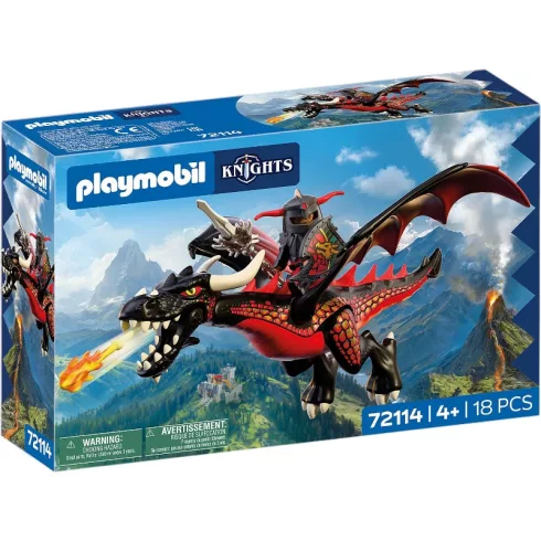 PLAYMOBIL 72114 Fekete sárkány lovaggal