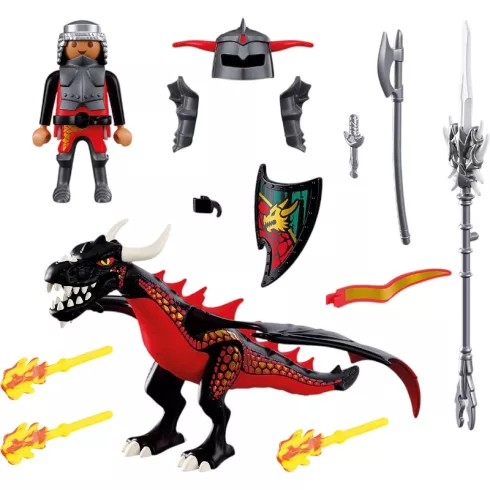 PLAYMOBIL 72114 Fekete sárkány lovaggal