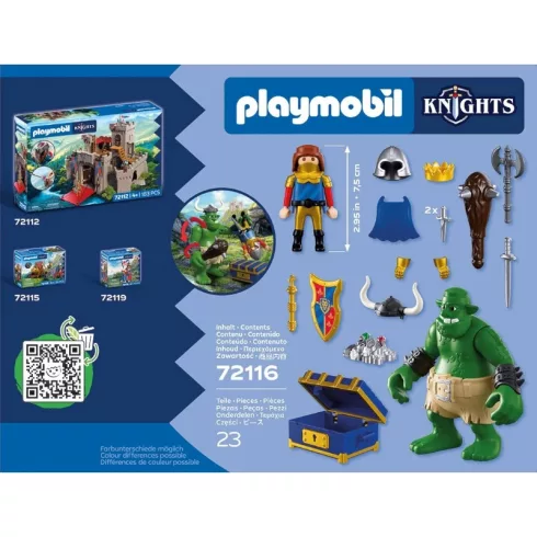 PLAYMOBIL 72116 Óriás troll és az oroszlánlovagok kincse