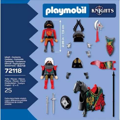 PLAYMOBIL 72118 Sárkánylovag parancsnokok lóháton