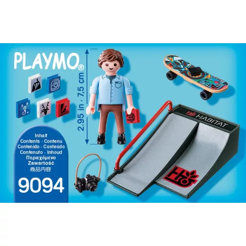 Playmobil 9094 Gördeszkás rámpával