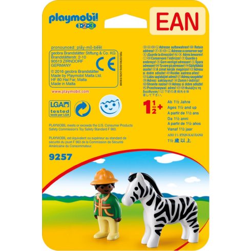 Playmobil 9257 1.2.3 Vadász és a zebra