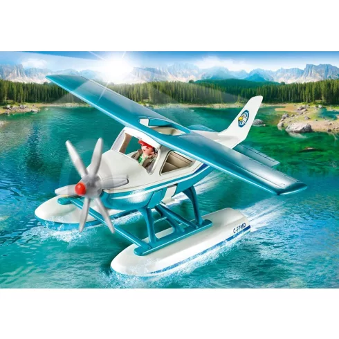 Playmobil 9320 Faház a tónál repülővel és kenuval