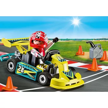 Playmobil 9322 Gokart versenyző hordozható táskában
