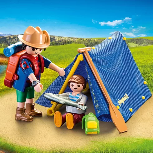Playmobil 9323 Hordozható kempingezős szett csónakkal