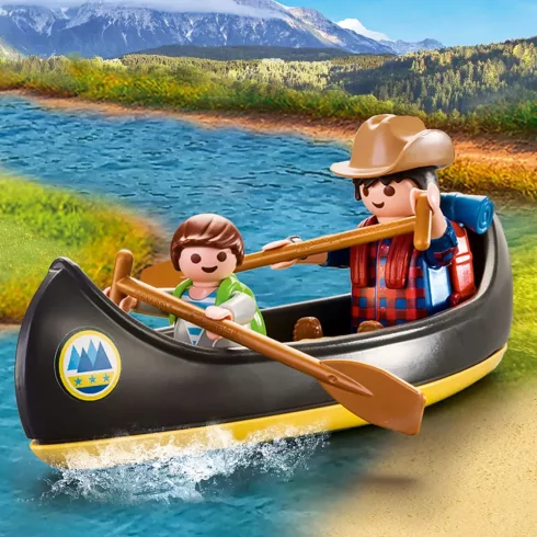 Playmobil 9323 Hordozható kempingezős szett csónakkal