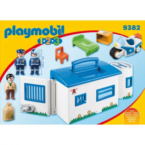 Playmobil 9382 1.2.3 Hordozható rendőrség kicsiknek