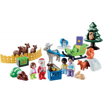   Playmobil 9391 Karácsony - 1.2.3 adventi kalendárium, naptár - Erdei karácsony