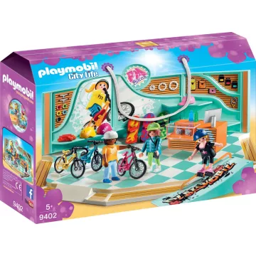 Playmobil 9402 Gördeszka- és bringabolt