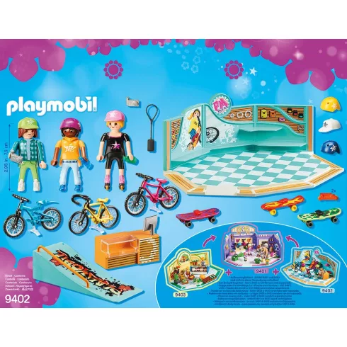 Playmobil 9402 Gördeszka- és bringabolt