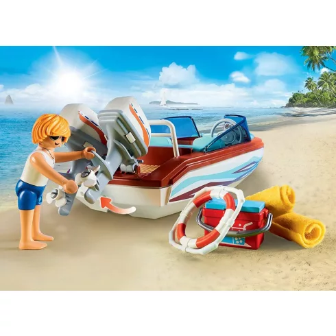 Playmobil 9428 Motorcsónak vízisízővel