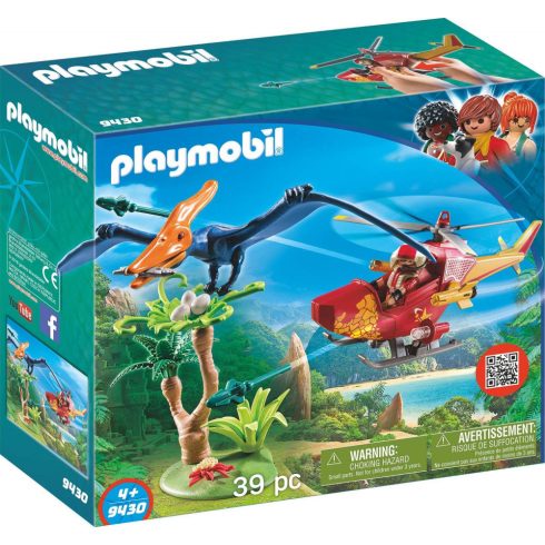 Playmobil 9430 Felderítő helikopter repülő dínóval