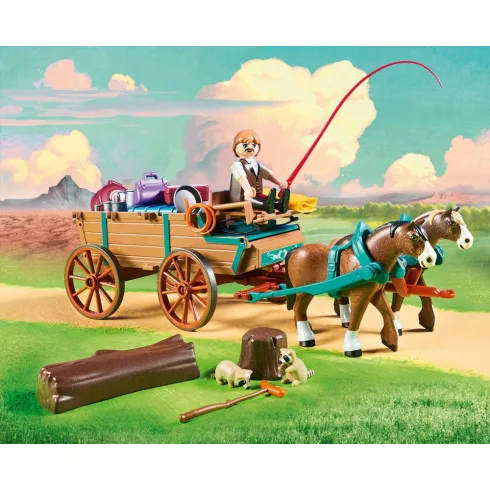 Playmobil 9477 Spirit - Lucky apukája szekéren