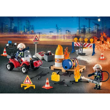   Playmobil 9486 Karácsony - Adventi kalendárium, naptár - Tűzoltók bevetésen