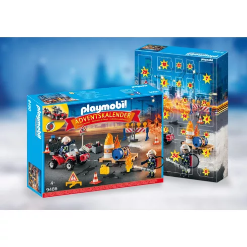 Playmobil 9486 Karácsony - Adventi kalendárium, naptár - Tűzoltók bevetésen