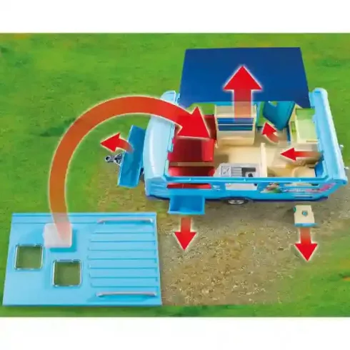 Playmobil 9502 Pick-up lakókocsival (csomagolássérült)