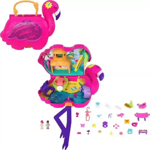 Polly Pocket party flamingó játékkészlet