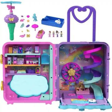   Polly Pocket Pollyville wellness szálloda hordozható bőröndben játékkészlet
