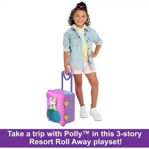 Polly Pocket Pollyville wellness szálloda hordozható bőröndben játékkészlet