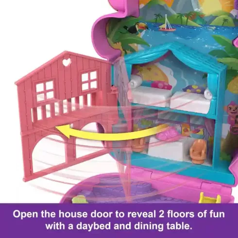 Polly Pocket 2 az 1-ben majomcsalád játékkészlet