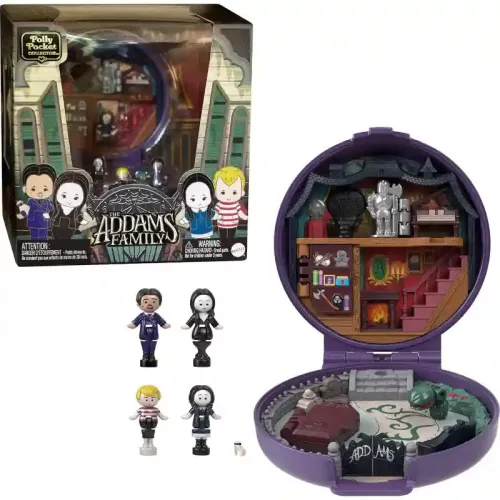 Polly Pocket Addams Family – A galád család gyűjtői készlet kastéllyal, Wednesday