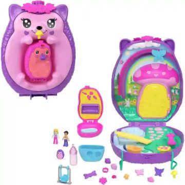 Polly Pocket sündisznó mama és kicsinye játékkészlet