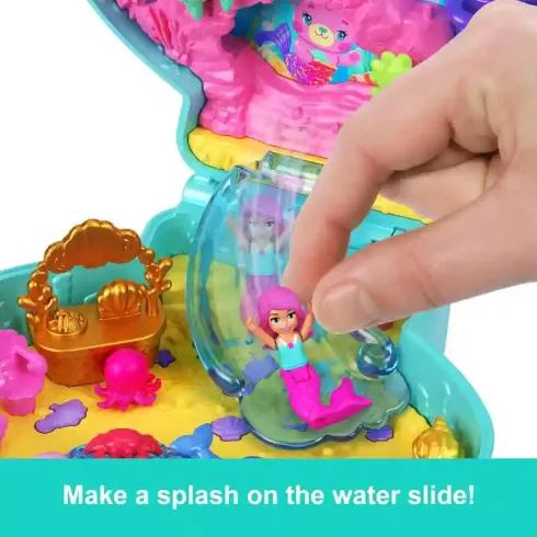 Polly Pocket macis kagyló csillámos sziget sellővel játékkészlet
