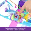 Polly Pocket állatos kalandpark játékkészlet átalakítható buszban