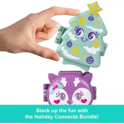 Polly Pocket Holiday Connects karácsonyfa és rénszarvas ünnepi készletek