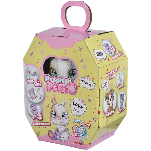 Simba Toys Pamper Petz - Pisilő kisnyuszi pelenkában (105953052)