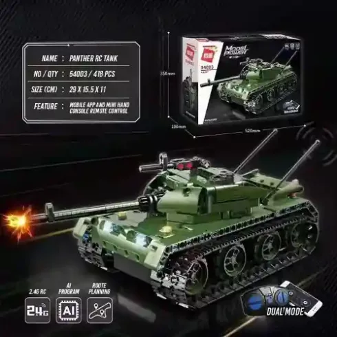 Qman 54003 Távirányítós RC Panther tank
