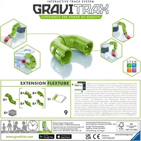 Ravensburger GraviTrax - Rugalmas csövek kiegészítő készlet