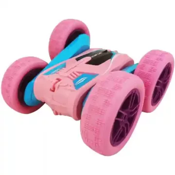   RC Spin N' Stunt kétoldalas távirányítós autó fénnyel - rózsaszín