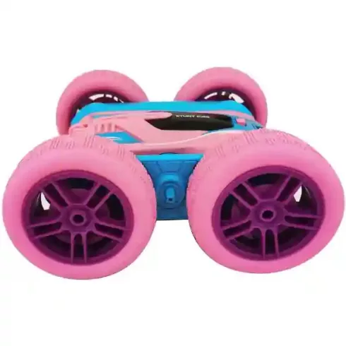 RC Spin N' Stunt kétoldalas távirányítós autó fénnyel - rózsaszín