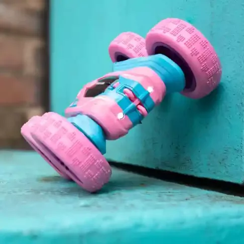 RC Spin N' Stunt kétoldalas távirányítós autó fénnyel - rózsaszín