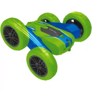   RC Spin N' Stunt kétoldalas távirányítós autó fénnyel - zöld