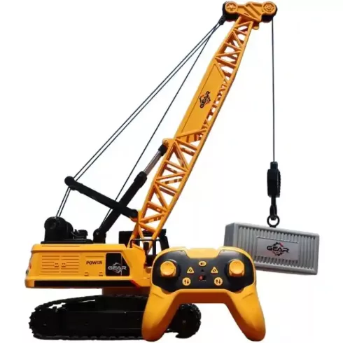 Távirányítós RC interaktív önjáró lánctalpas daru 52cm