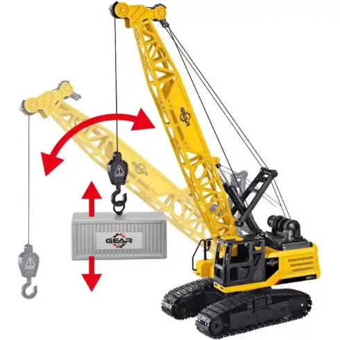Távirányítós RC interaktív önjáró lánctalpas daru 52cm