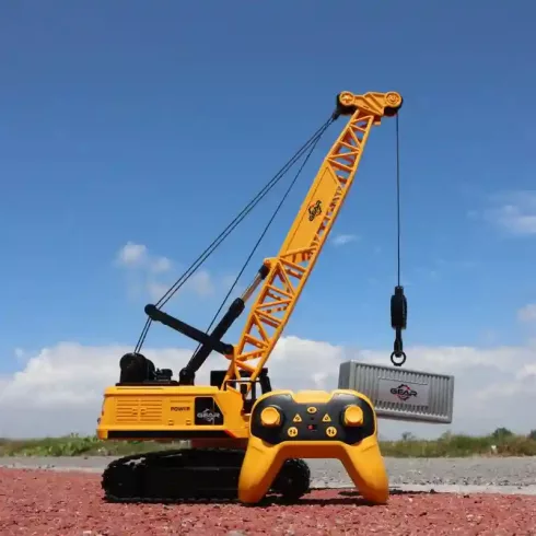 Távirányítós RC interaktív önjáró lánctalpas daru 52cm