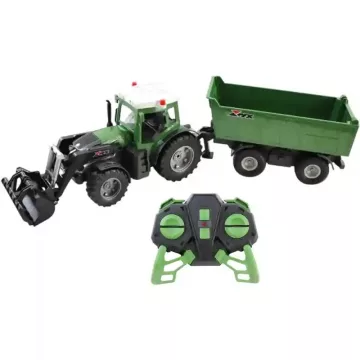 Távirányítós RC traktor utánfutóval 50cm